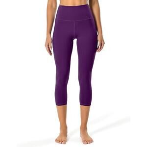 Colorfulkoala Capri Leggings Womens S Purple High Waisted Pocket Yoga Athleisure